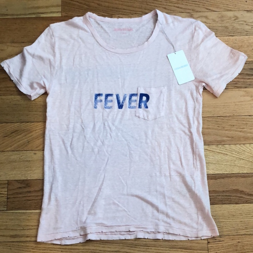 Zadig + Voltaire Light Pink Linen Tee